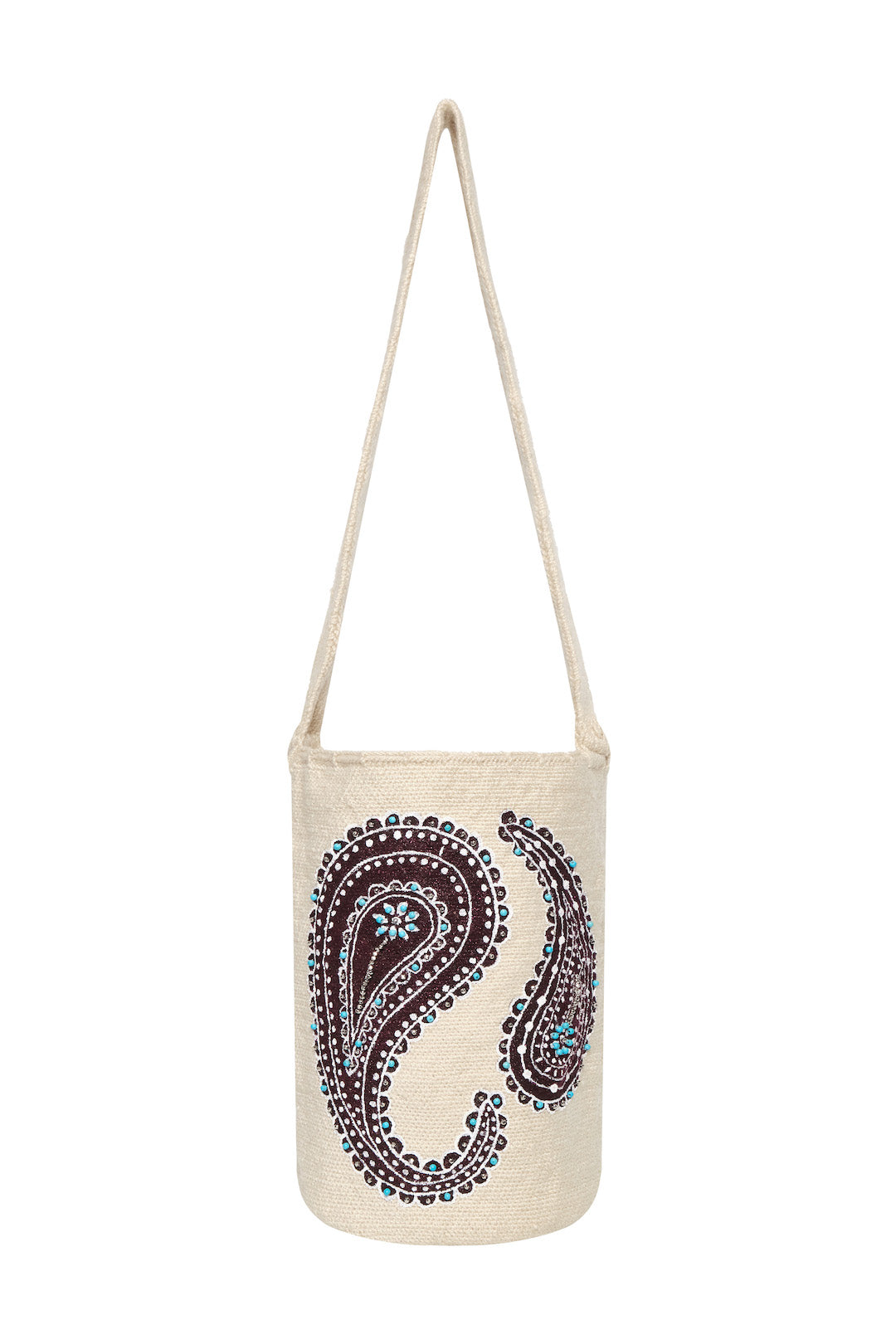 Paisley Mochila - Beige & Burgundy