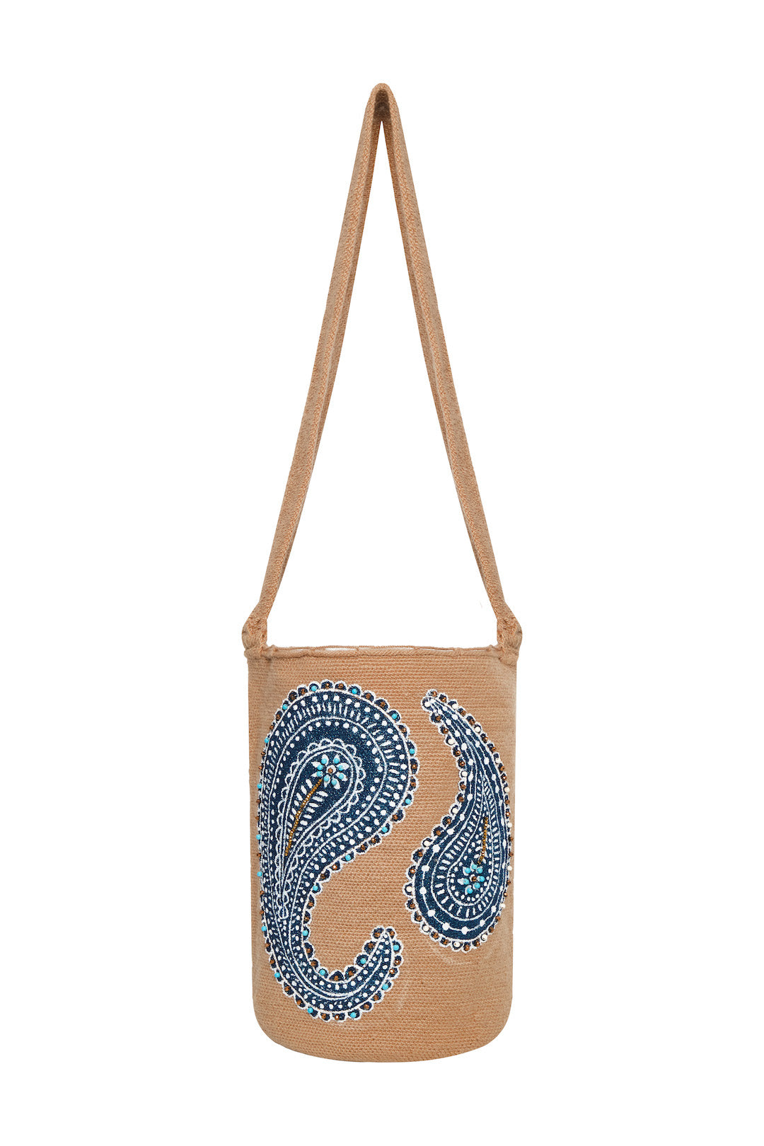 Paisley Mochila - Camel & Blue